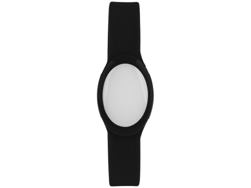 Изображение Силиконовый браслет с многоцветным фонариком черный