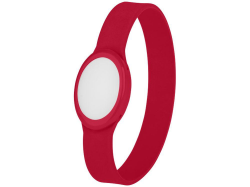 Силиконовый браслет с многоцветным фонариком красный