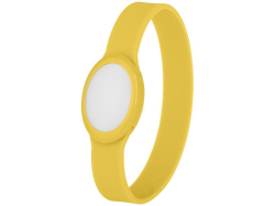 Силиконовый браслет с многоцветным фонариком желтый