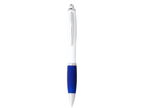 Изображение Ручка пластиковая шариковая Nash бело-cиняя