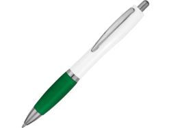 Ручка пластиковая шариковая Nash бело-зеленая