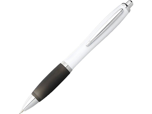 Изображение Ручка пластиковая шариковая Nash бело-черная