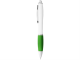 Изображение Ручка пластиковая шариковая Nash бело-лаймовая