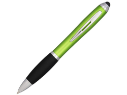 Ручка-стилус шариковая Nash лаймово-черная