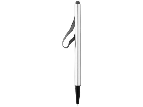 Изображение Ручка шариковая Stretch серебристо-черная, чернила черные