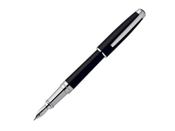 Ручка перьевая Olympio L серебристо-черная, палладий