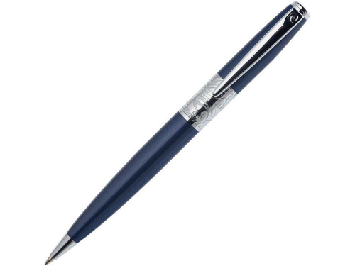 Изображение Ручка шариковая Baron серебристо-синяя с поворотным механизмом