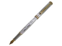 Ручка перьевая Evolution серебристая с гравировкой