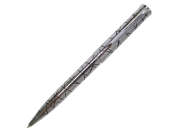 Ручка шариковая с поворотным механизмом  Evolution серебристо-черная