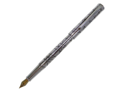 Ручка перьевая Evolution с колпачком серебристая