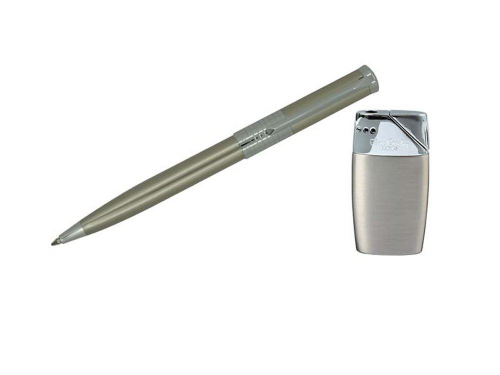Изображение Набор: ручка шариковая, зажигалка графит