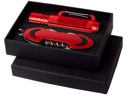 Подарочный набор Ranger:фонарик и нож, красный