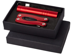 Подарочный набор Scout: нож и фонарик, красный