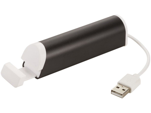 Изображение USB Hub на 4 порта с подставкой для телефона черный