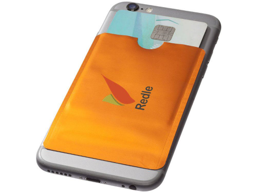 Изображение Бумажник для карт с RFID-чипом для смартфона оранжевый