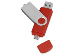 USB/micro USB-флешка на 16 Гб Квебек OTG красный