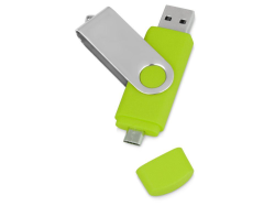 USB/micro USB-флешка на 16 Гб Квебек OTG зеленое яблоко