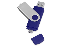 USB/micro USB-флешка на 16 Гб Квебек OTG синий