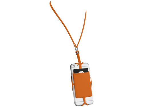 Изображение Картхолдер RFID со шнурком оранжевый
