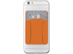 Картхолдер для телефона с отверстием для пальца оранжевый