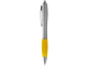 Изображение Ручка пластиковая шариковая Nash желто-серая