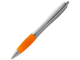 Изображение Ручка шариковая Nash серебристая, синие чернила, оранжевый грип