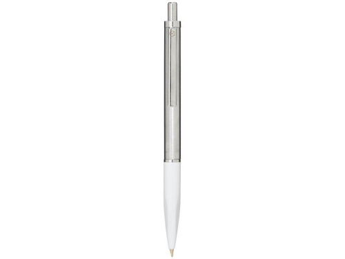 Изображение Ручка металлическая шариковая Dot серебристо-белая, чернила черные