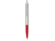 Изображение Ручка металлическая шариковая Dot серебристо-красная, чернила черные