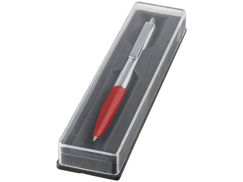 Изображение Ручка металлическая шариковая Dot серебристо-красная