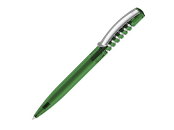 Ручка пластиковая шариковая NEW SPRING CLEAR CLIP METAL с металлическим клипом зеленая