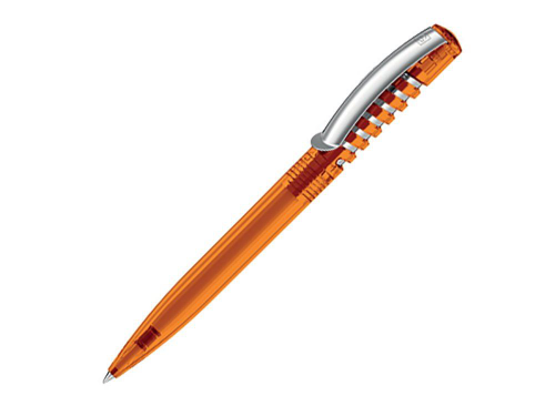 Изображение Ручка пластиковая шариковая NEW SPRING CLEAR CLIP METAL с металлическим клипом оранжевая