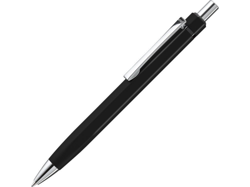 Изображение Ручка металлическая шариковая шестигранная Six черная