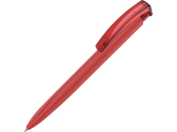Ручка пластиковая шариковая трехгранная TRINITY K transparent GUM soft-touch красная