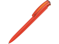 Ручка пластиковая шариковая трехгранная TRINITY K transparent GUM soft-touch оранжевая