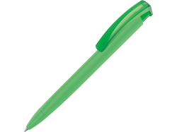 Ручка пластиковая шариковая трехгранная TRINITY K transparent GUM soft-touch зеленая