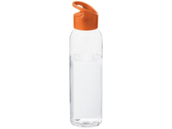 Бутылка Sky прозрачная, с оранжевой крышкой