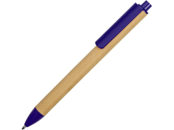 Ручка картонная шариковая Эко 2.0 бежево-синяя