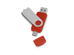 USB/USB Type-C флешка на 16 Гб Квебек C красный