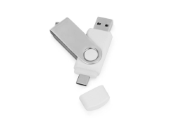 USB/USB Type-C флешка на 16 Гб Квебек C белый