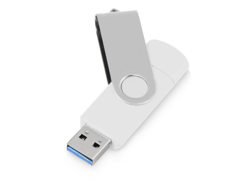 Изображение USB/USB Type-C флешка на 16 Гб Квебек C белый