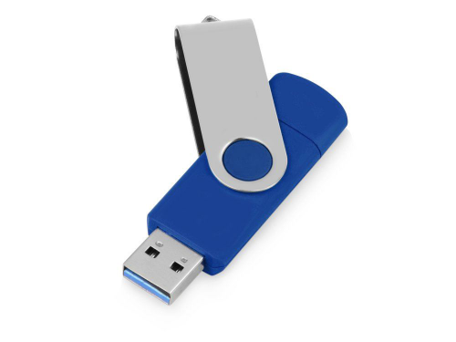 Изображение USB/USB Type-C флешка на 16 Гб Квебек C синий