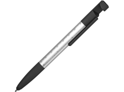 Ручка-стилус металлическая шариковая Multy с грипом серебристая