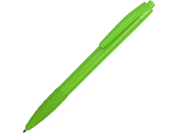 Ручка пластиковая шариковая Diamond с грипом зеленое яблоко