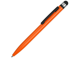 Ручка-стилус металлическая шариковая Poke оранжевая