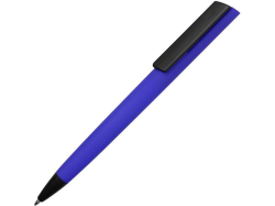 Ручка пластиковая soft-touch шариковая Taper cиняя