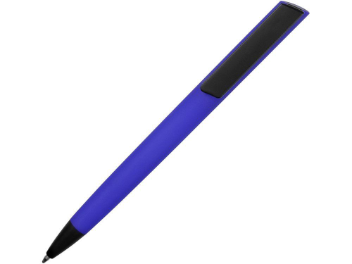Изображение Ручка пластиковая soft-touch шариковая Taper cиняя