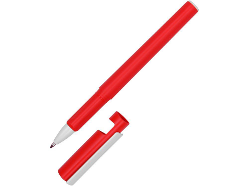 Изображение Ручка-подставка пластиковая шариковая трехгранная Nook красная
