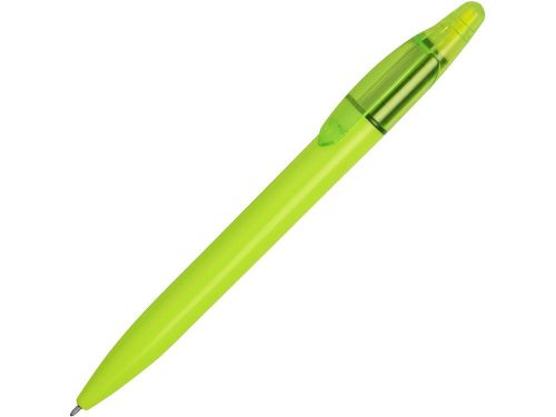 Изображение Ручка пластиковая шариковая Mark с хайлайтером зеленое яблоко