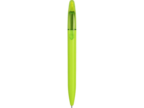 Изображение Ручка пластиковая шариковая Mark с хайлайтером зеленое яблоко