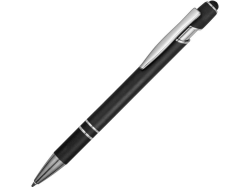 Ручка-стилус металлическая шариковая Sway soft-touch черная